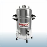 Medix double drum vertical aluminium autoclave cooker, size 12x22.